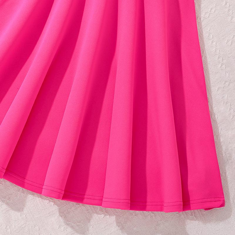 Платье для девочек, летнее детское модное платье без рукавов с надписью, милое спортивное платье