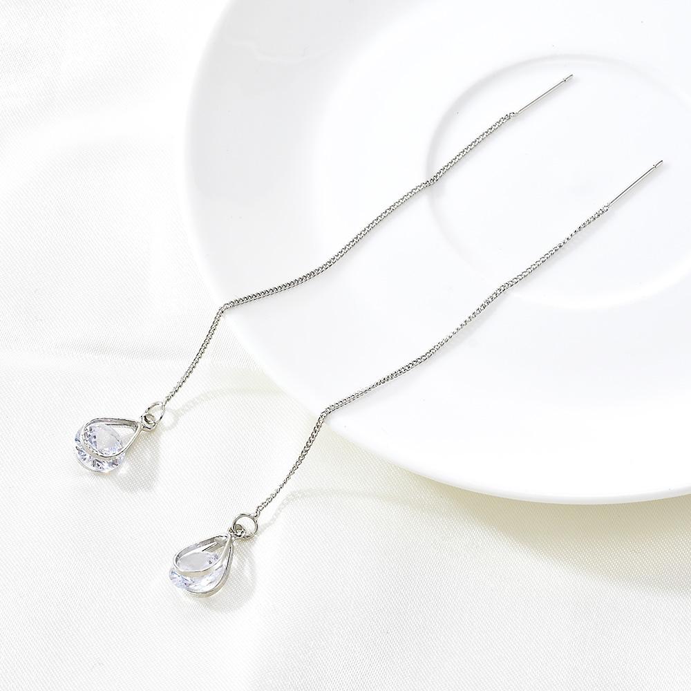 Vintage Glossy Arc Bar Long Tassel Drop Earrings for Women Gold Color Geometric Jewelry Luxury Hanging Pendientes