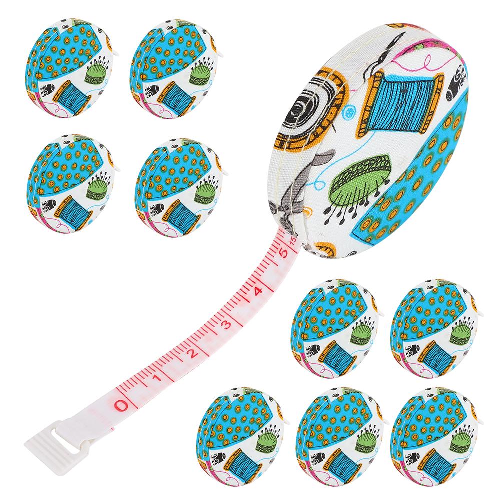 10 шт. Портативная выдвижная измерительная лента для тела, швейный инструмент для портного