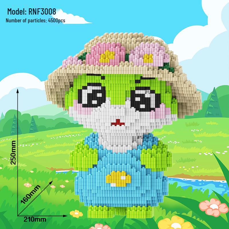 2025 год Змеи Развивающие строительные блоки Игрушка - Зеленая змея Пазл для мальчиков и девочек, Милые украшения и подарки