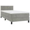 Maison Exclusive - Sommier à lattes de lit et matelas Gris clair 100x200cm Velours