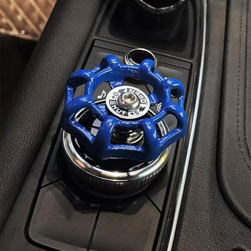 Забавный автомобильный центральный клапан, украшение для салона автомобиля, ручка переключения передач, промышленный клапан, наклейка на переключатель, украшение для автомобиля