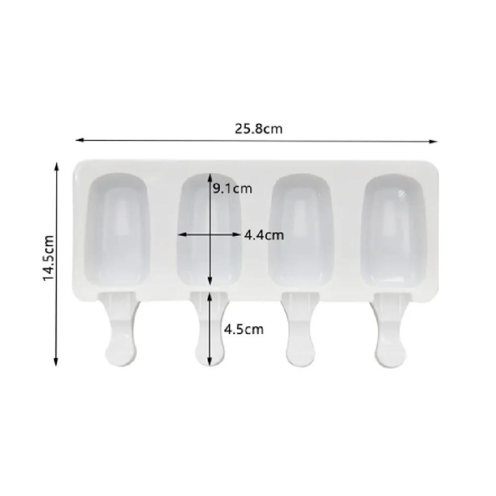 4/8 отверстий силиконовые формы для мороженого формы для мороженого на палочке DIY самодельные десерты морозильник для фруктового сока форма для приготовления кубиков льда с палочками