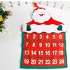 Lobby Decorations  Non-woven Fabric Santa Claus Countdown Xmas Decor  Christmas Advent Calendar