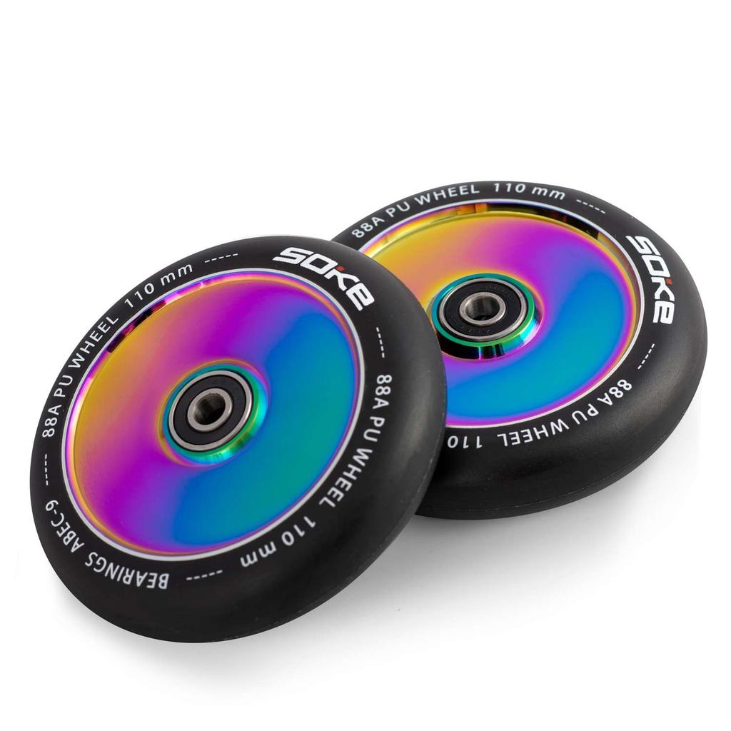 110 Mm Full Rainbow Scooter Wheels 2 Pcs