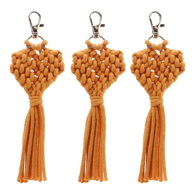 3 шт. подвеска с кисточками модный плетеный брелок ручной работы ювелирные аксессуары довольно прочный милый вязаный брелок