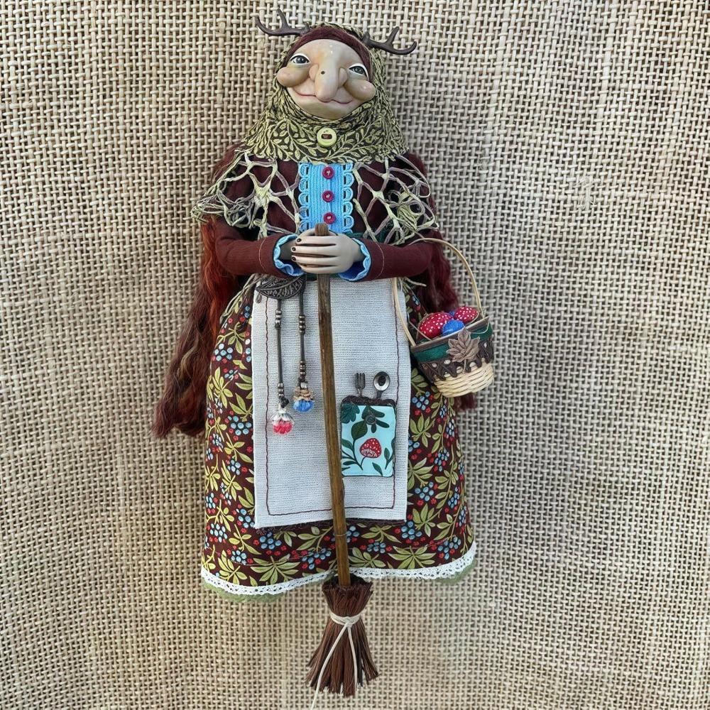 New Good Luck Kitchen Witch Doll Charm Home Charming Witch Doll Handmade Witch Doll Home and Halloween Decoration