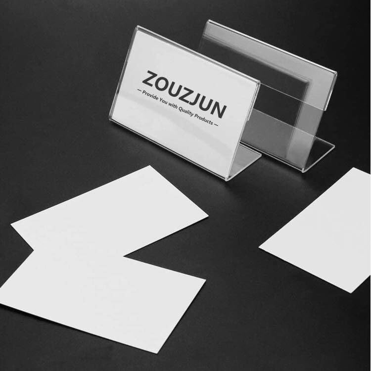 ZOUZJUN Pop-подставка Держатель для визиток Размер визитки 90x60 мм Акриловая подставка Стенд-дисплей Прозрачный акрил Ценник-бирка Визитка POP-реклама