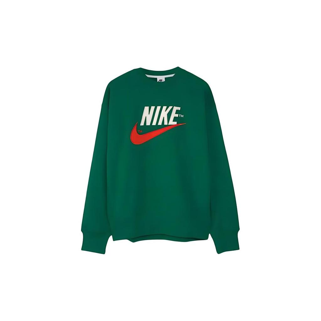 Nike Logo Letter Print Loose Fit Crew Neck Long Sleeve Sweatshirt Men Sweatshirt Green DO8892-365
