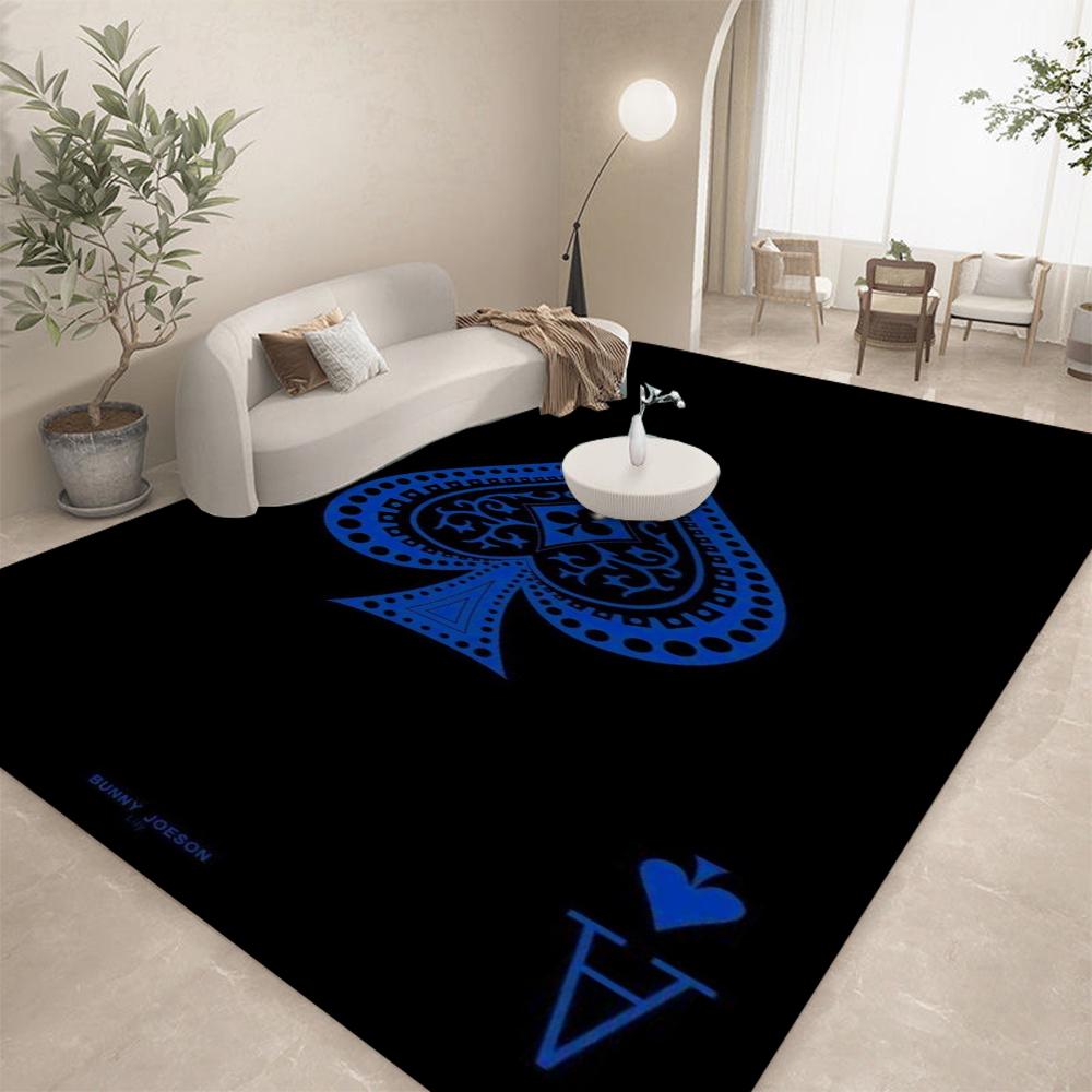 Poker Ace of Spades Rug Non Slip Easy Clean Mat for Living Room Game Room Stylish Home Decor Perfect for Card Game Fans Carpet