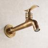 Bibcock Faucet  Long Garden Crane Antique Brass Bathroom Mop Sink Faucets Wall Mount Washing Machine Water Taps Garden THJ-8661F