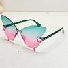 Персонализированные солнцезащитные очки-бабочки, универсальные, женская модная большая оправа, тонкие модные солнцезащитные очки