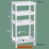 Multi-Layer Floor-Standing Kitchen Rack: Fruit, Vegetable, Pot, Basket, Bowl, Plate and Seasoning Organizer for Home & Bathroom.