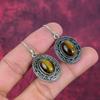 Tiger's Eye 925 Solid Sterling Silver Earrings, Handmade Gemstone Earrings, Gift For Mom Antique Jewelry