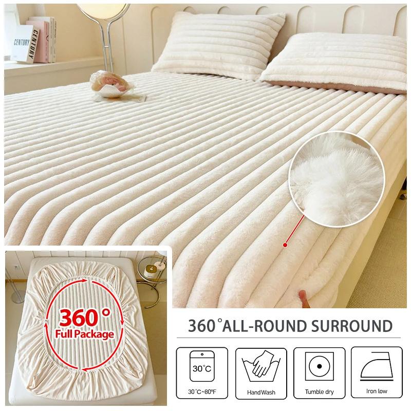Зимний теплый бархатный матрас, простыня, мягкая простыня для студенческого общежития, толстая простыня на резинке, защитный чехол для матраса, мягкое покрывало