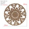 1Pc Unique Natural Floral Wood Carved Wooden Figurines Crafts Corner Appliques Frame Wall Door Furniture Woodcarving Decorative
