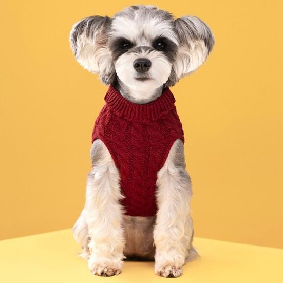 Pet Sweater Lapel Design Pet Comfortable Warmth Dogs Cats Winter Sweater Vest Pet Fashionable Clothes