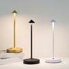 Battery-Powered Metal Desk Lamp Touch Control Flicker Free Dimmable Non-Slip Design Modern Wireless Bedside Lamp