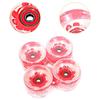 4x Skateboard Wheels 65mm 78A Clear PU Repair Parts with Bearings Wear Resistant Luminous Light up Longboard Wheels Rollers