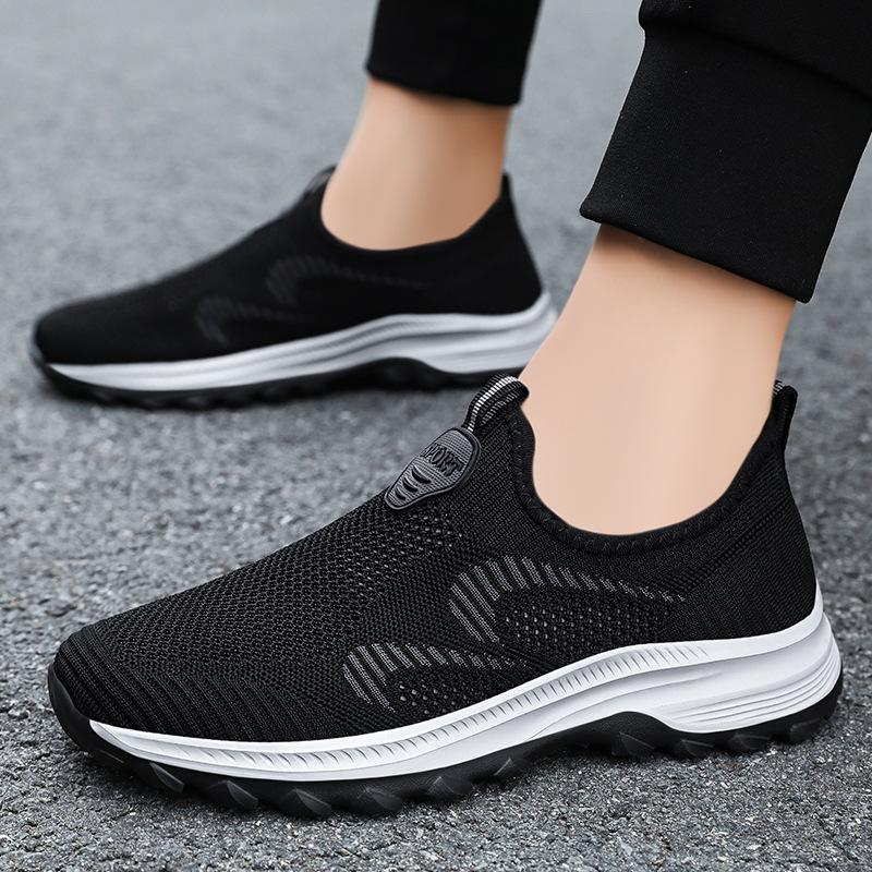 Shoes Men's Summer New Men's Shoes Breathable One Pedal Middle-aged and Elderly Couples Walking Shoes Casual Sports Shoes