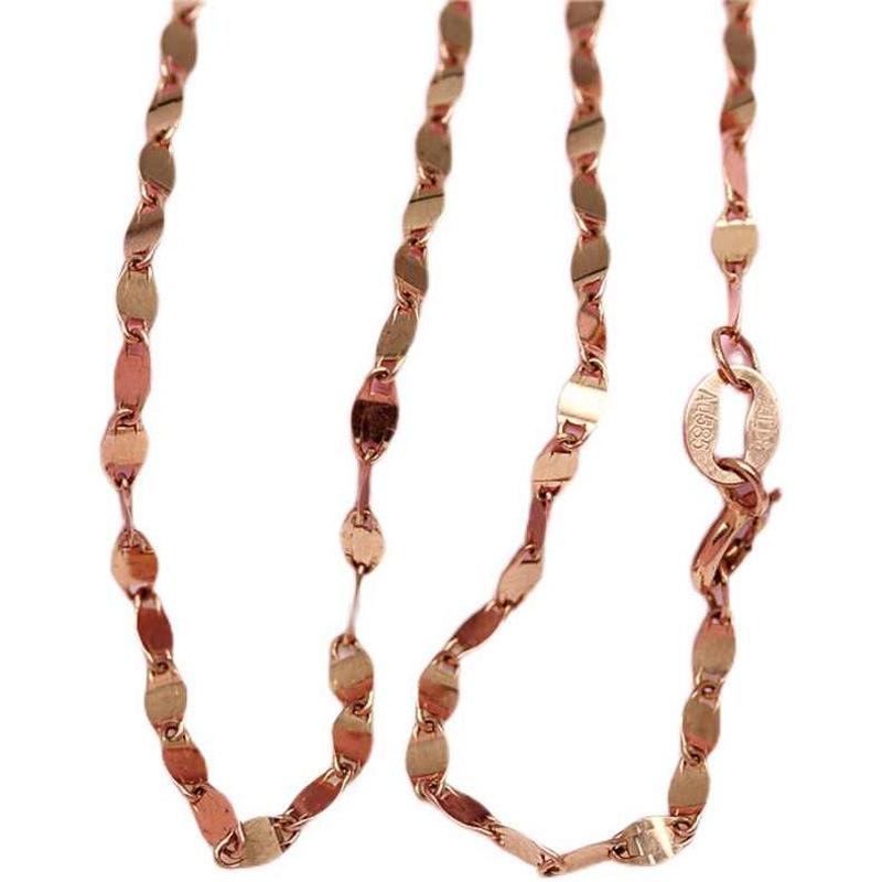 Фиолетово-золотое ожерелье из плитки Женское цвет золотой с розовым золотом замок блестящая цепочка косичка ювелирное изделие