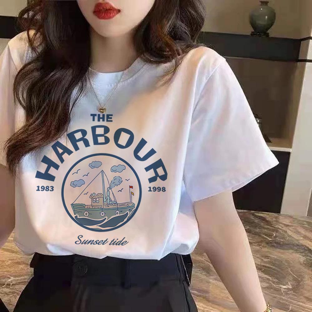 Cotton Short-sleeved T-shirt Women's New Fashionable Versatile Foreign-looking Thin Top Summer