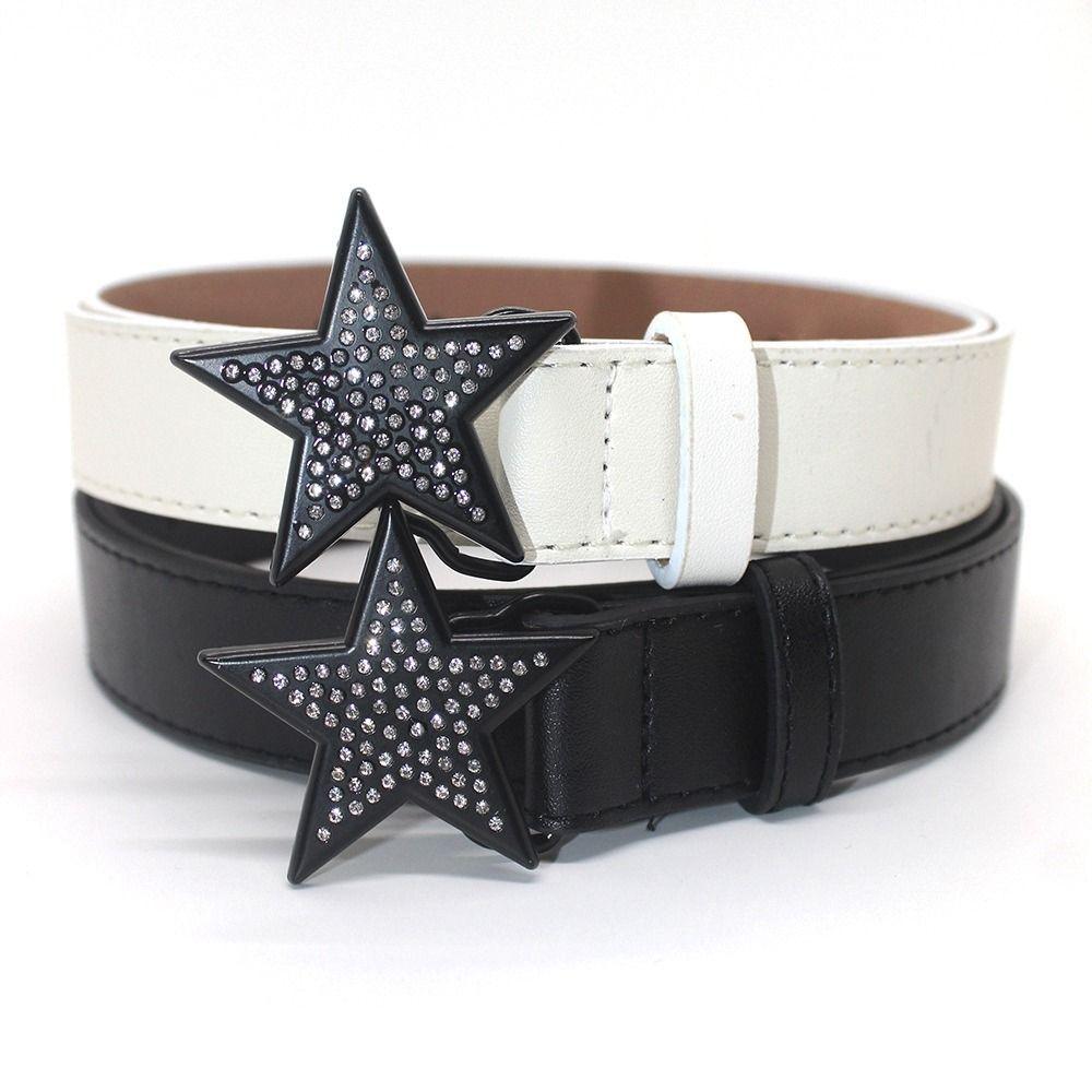 Retro Rhinestone Y2k Waist Strap Adjustable Waistband Corset Belt Star Buckle Belt Women Waist Belt