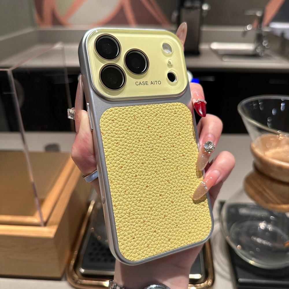 Большое Окно для Камеры Мультяшный Чехол в Горошек для For Iphone 17 16 14 1 Pro Max 13 Ударопрочный Чехол из Искусственной Кожи с Рисунком Личи