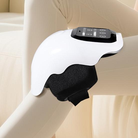 Подогреваемый массажер для коленей Регулируемый согревающий наколенник со светодиодным сенсорным экраном и вибрацией Перезаряжаемая греющая подушка для коленей для ухода за суставами