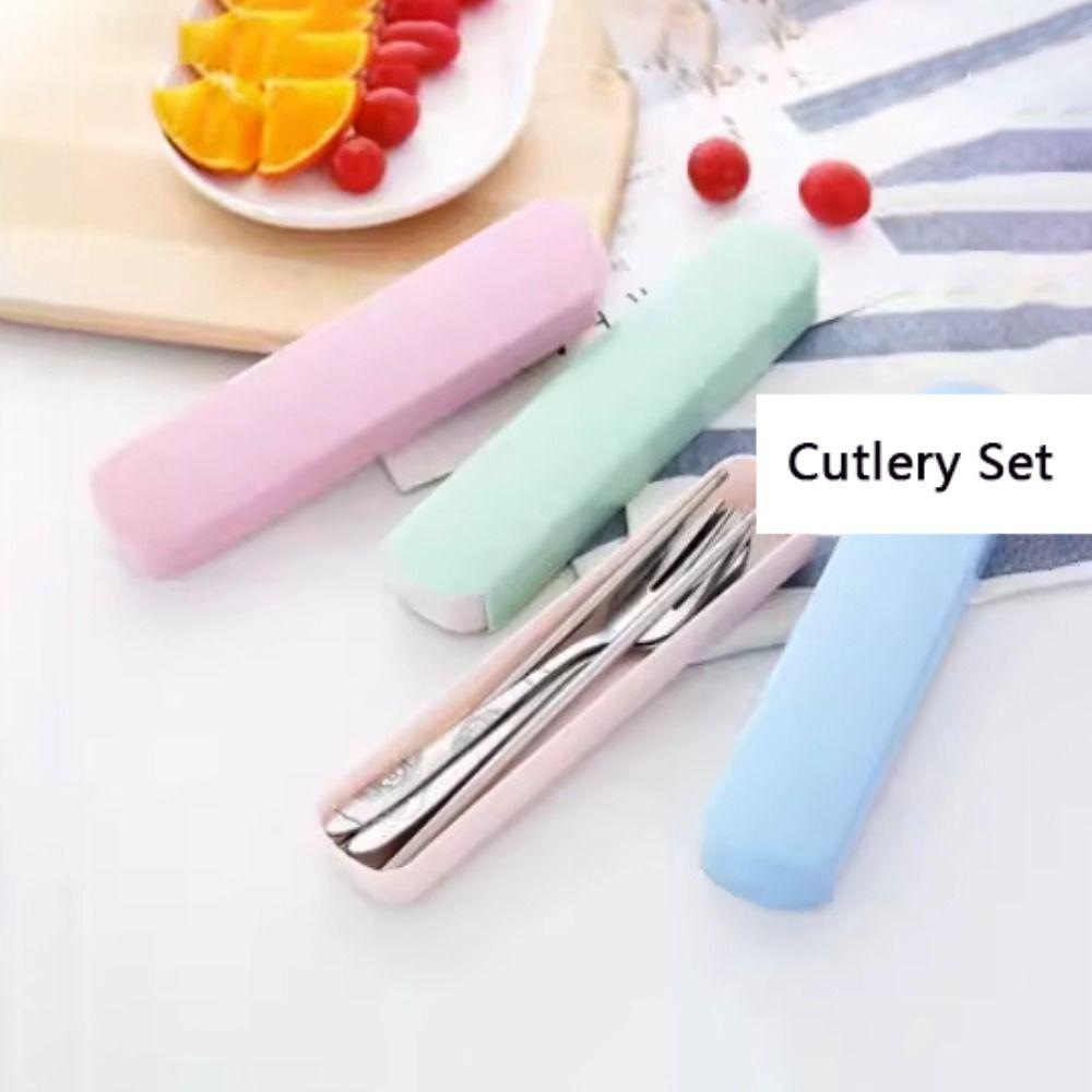 3 шт./набор столовых приборов Simplicity с коробкой для хранения палочек для еды практичная вилка