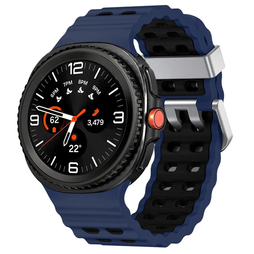 Двухцветный силиконовый ремешок для Samsung Galaxy Watch 8/8 Classic Sport дышащий браслет Для Galaxy Watch 8 40/44 мм силиконовый ремешок