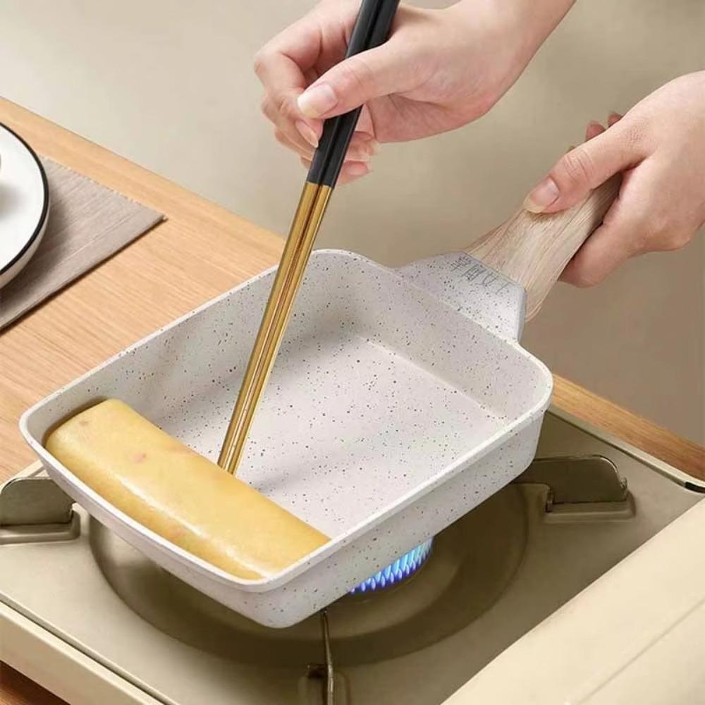 Rectangle Egg Roll Pan NonStick Small Steak Frying Pan Mini Breakfast Maker All Stove