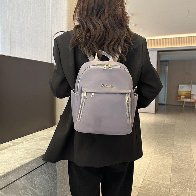 1PC Women Fashion Casual Daypacks Large Capacity Solid Color Backpacks Travel Double Shoulder Bag