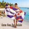 Fiorentina FC Design Beach Towel Custom Text Large Towel for Beach Vacation