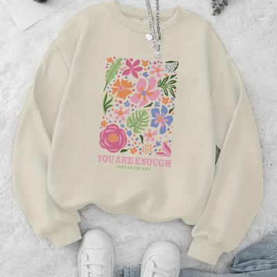 Стильное женское худи с круглым вырезом и принтом, уникальный дизайн принта и удобство, для подростков и взрослых