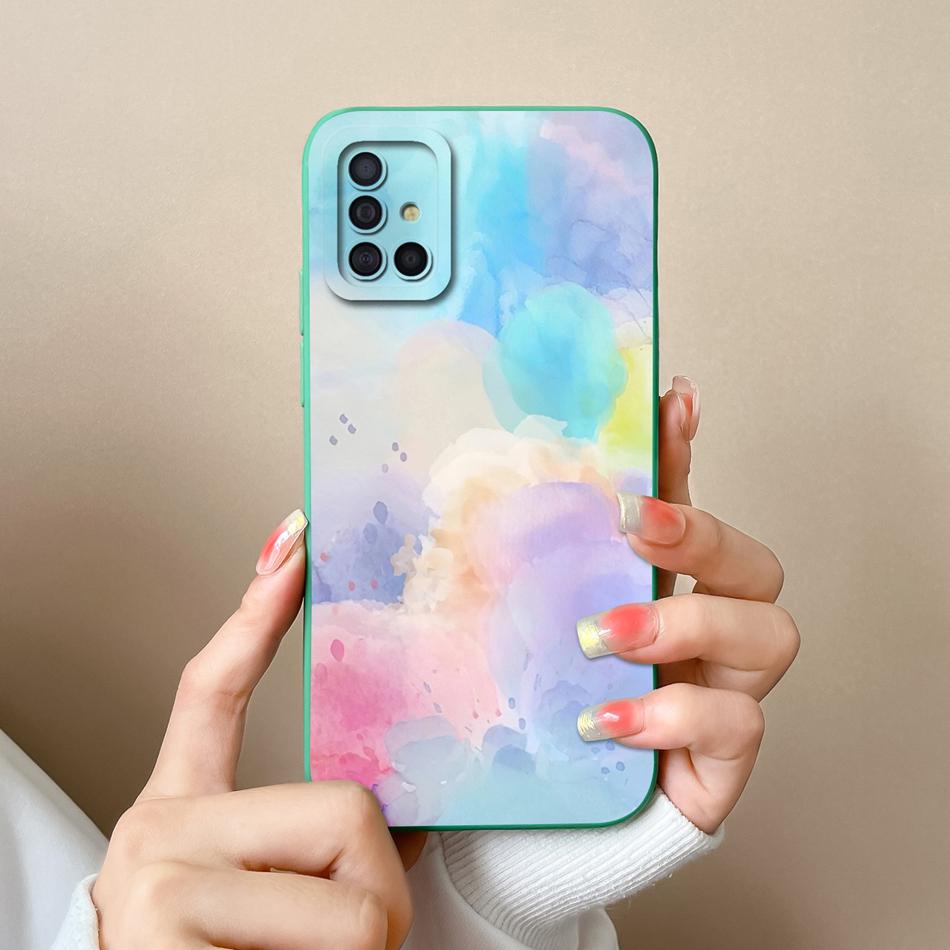 Чехол для телефона Samsung Galaxy A51 A71 A31 Мультяшный Чехол с полной защитой Для Samsung A 51 71 31 Мягкая Жидкая Силиконовая Задняя Крышка