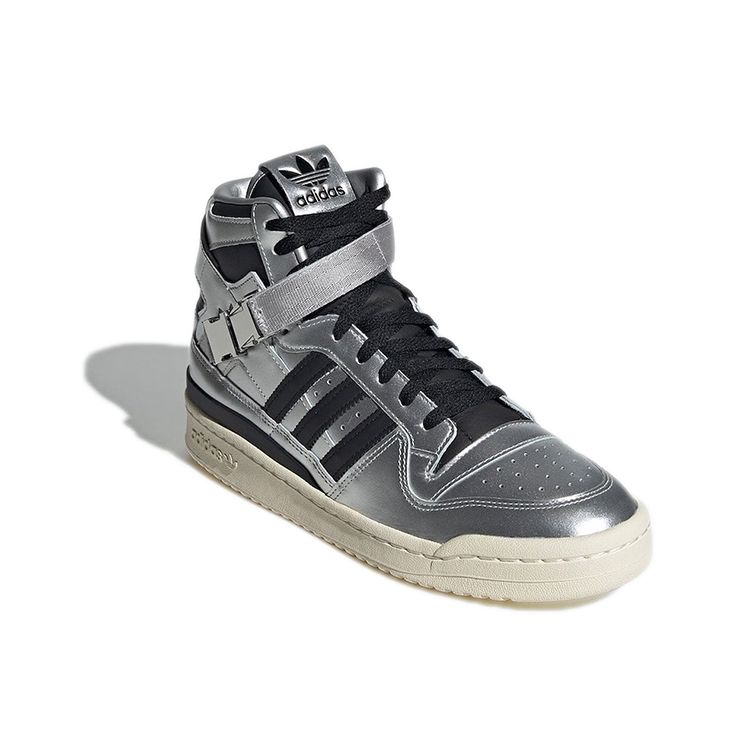 Atmos X Adidas Forum 84 High Metallic Pack Unisex Sneakers Silver Silver-Metallic Core-Black GV6713