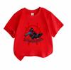 Kids Boys Girls Crew Neck Short Sleeve 100% Cotton T-Shirt, Cool Spider Hero Character Print Casual Loose Soft Tee Top for Daily Wear Outdoors Activit