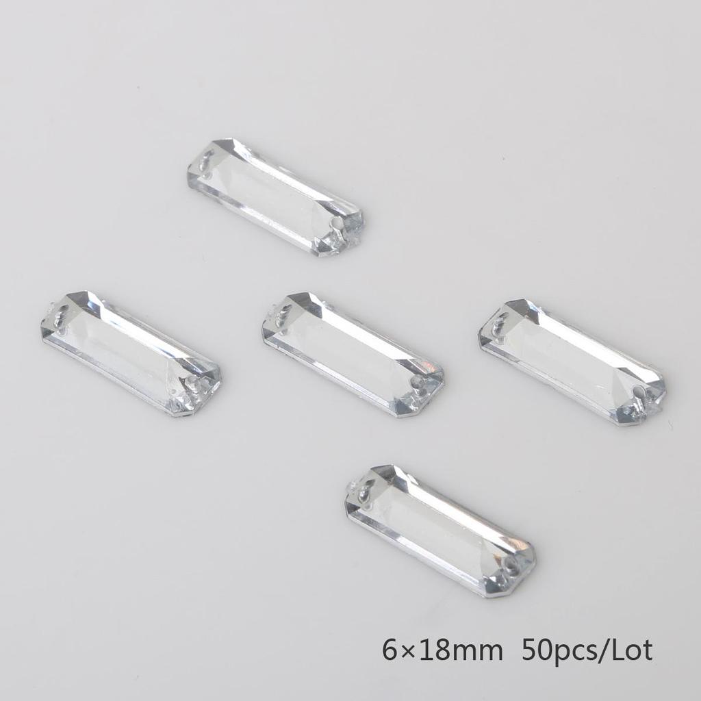 Круглые многогранные акриловые стразы с плоской задней стороной и двумя отверстиями для DIY ювелирных аксессуаров