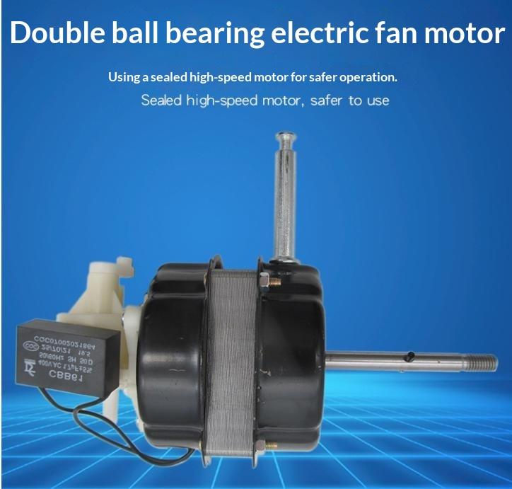 Electric Fan Motor 220V Dual Ball Bearing Copper Wire High Speed Heat Resistant Motor for Desk Fan Use