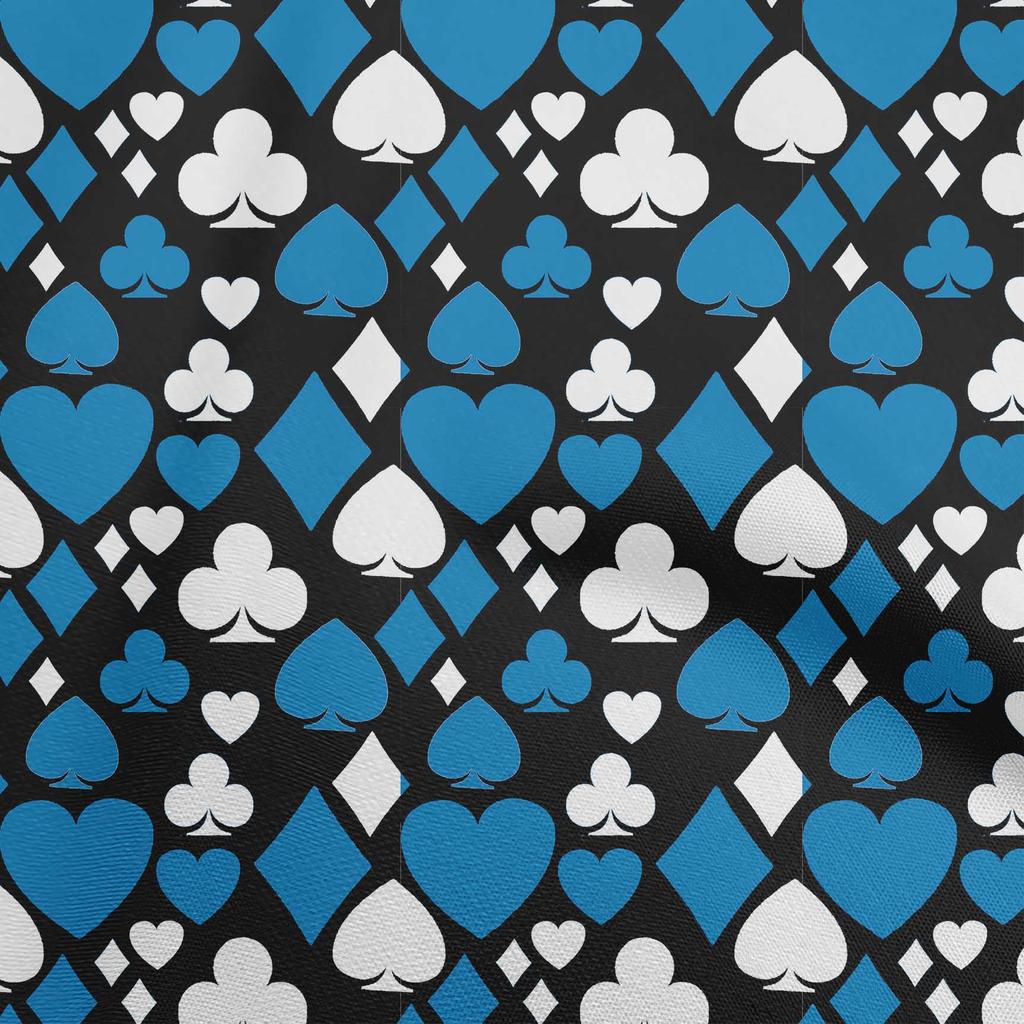 oneOone Georgette Viscose Dark Olive Green Fabric Poker Card Diy Clothing Quilting Fabric Print Fabric By Yard 42 Inch