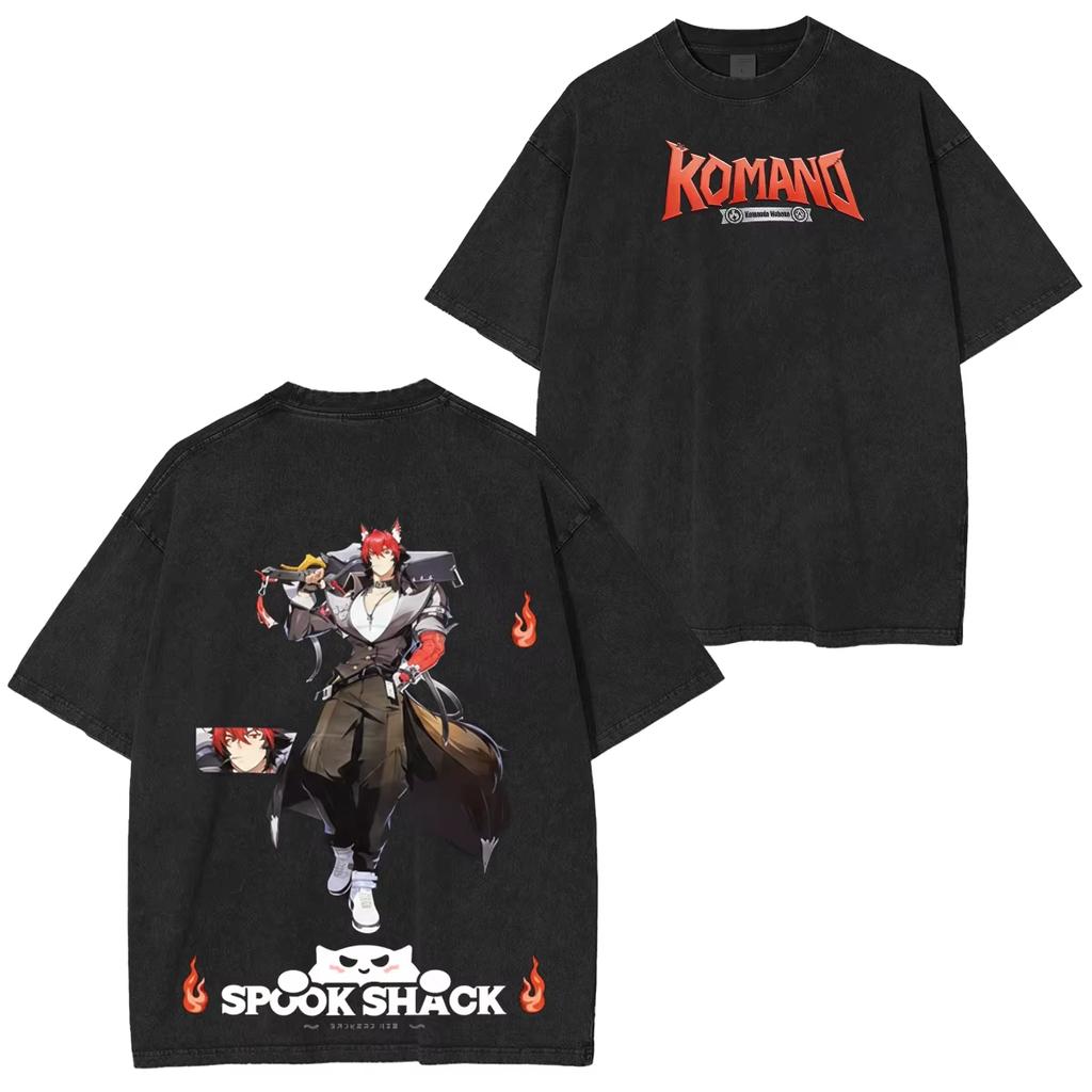 Zenless Zone Zero Unisex Washed Oversize TShirt Unisex Unisex Streetwear Y2k Cotton Anime Graphic Short Tshirt