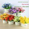 Маленькие горшечные искусственные цветы для декора комнаты - Идеально подходят для гостиной, выставочного зала или в качестве центрального элемента стола