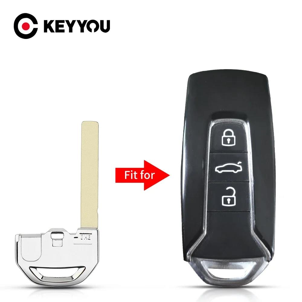 KEYYOU Blank Smart Insert Emergency Remote Key Blade For VW For Volkswagen Touareg Emergency Smart Spare Blade Replacement