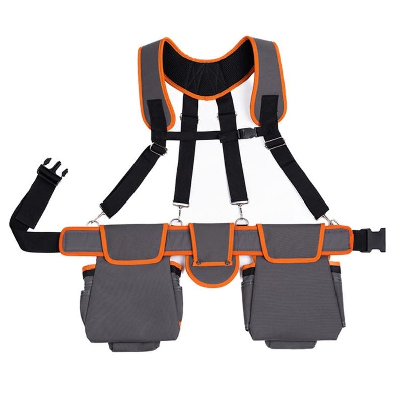 Adjustable Work Belt With Magnetic Storage Compartment For Gardening And Electrical Maintenance Tool Organization Pouch