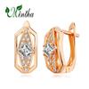 Серьги-клипсы MINTHA, модные свадебные повседневные модные ювелирные изделия, серьги с полым цирконием для женщин, серьги