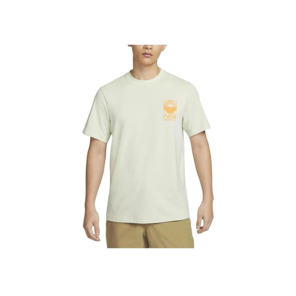 Nike Американская винтажная футболка с круглым вырезом и буквенным принтом, повседневная футболка с короткими рукавами, мужские топы, светло-зеленый FN3320-020