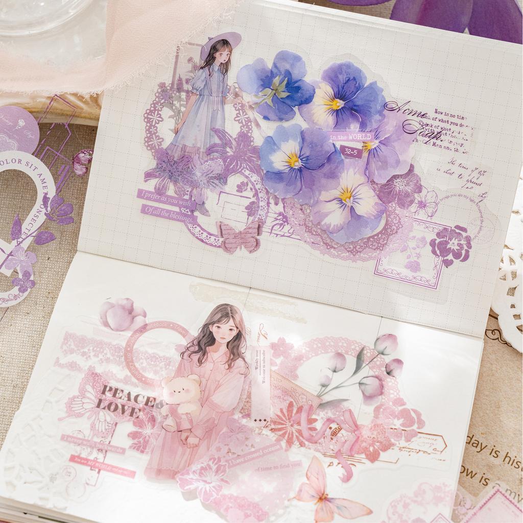 10pcs/1lot Kawaii Stationery Stickers intertwined with love Diary Decorative Mobile Stickers Scrapbooking DIY Craft Stickers