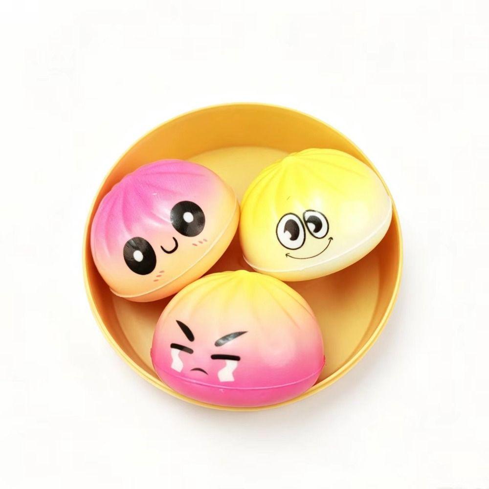 Simulation Dumpling Squishy Toys Colorful Sensory Fidget Ball Squishy Dumpling Student Prize