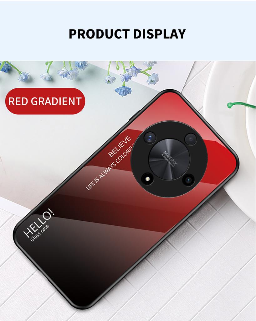 Чехол для Honor X9B X 9B с градиентом Авроры, закаленное стекло, мягкая рамка, задняя крышка, чехол для телефона